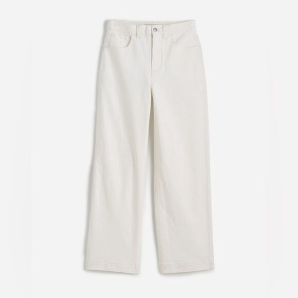 Madewell NWT The Perfect Vintage Wide Leg Crop Jeans Size 14W in Tile White - Picture 6 of 10